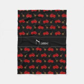 Gepersonaliseerde naam zwart boxing patroon fleece deken (Voorkant)
