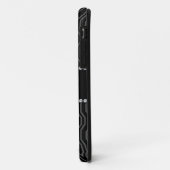 Gepersonaliseerde naam zwart geometrisch diamanten Case-Mate iPhone case (Achterkant/links)