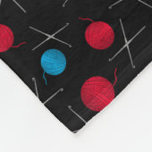 Gepersonaliseerde naam zwart haakpatroon fleece deken (Hoek)