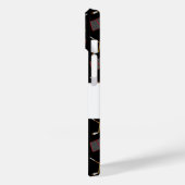 Gepersonaliseerde naam zwart-hockeypatroon Case-Mate iPhone case (Achterkant / Links)