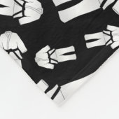 Gepersonaliseerde naam zwart karate patroon fleece deken (Hoek)