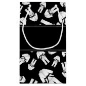 Gepersonaliseerde naam zwart karate patroon klein cadeauzakje (Achterkant)