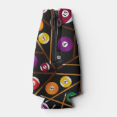 Gepersonaliseerde naam zwart kleurig poolpatroon flesjeskoeler (Achterkant)