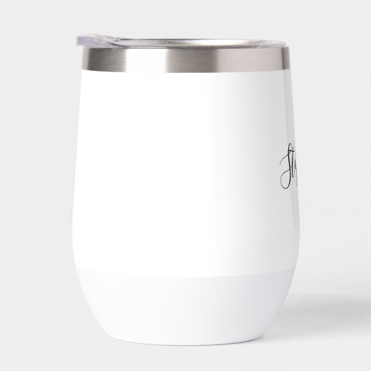 Gepersonaliseerde naam Zwart Script Monogram (Rechts)