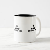 gepersonaliseerde naam zwart tweekleurige koffiemok (Voorkant rechts)