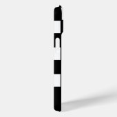 Gepersonaliseerde naam Zwart-wit Check Case-Mate iPhone Case (Achterkant / Rechts)