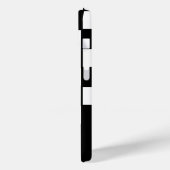 Gepersonaliseerde naam Zwart-wit Check Case-Mate iPhone Case (Achterkant / Links)