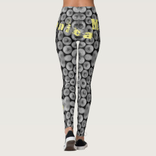 Gepersonaliseerde Naam Zwart & Wit Potlood Legging