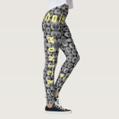 Gepersonaliseerde Naam Zwart & Wit Potlood Legging (Rechts)