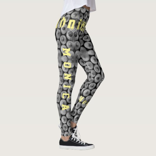 Gepersonaliseerde Naam Zwart & Wit Potlood Legging (Rechts)