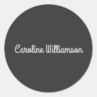 Gepersonaliseerde naam Zwart Wit Retro Typografie
