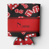 Gepersonaliseerde naam zwart-witpatroon blikjeskoeler (Voorkant)