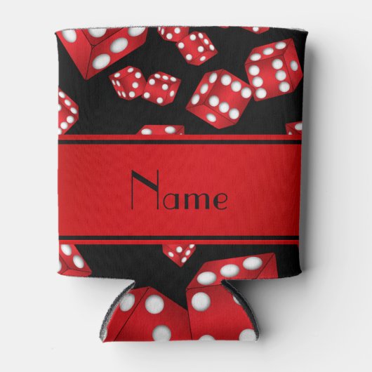 Gepersonaliseerde naam zwart-witpatroon blikjeskoeler (Voorkant)