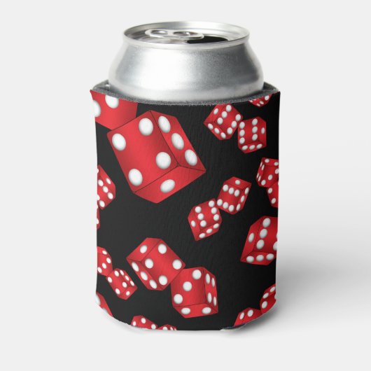 Gepersonaliseerde naam zwart-witpatroon blikjeskoeler (Blikje Achterkant)