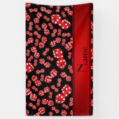 Gepersonaliseerde naam zwart-witpatroon spandoek (Verticaal)