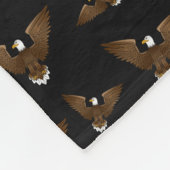 Gepersonaliseerde naam zwarte adelaars fleece deken (Hoek)