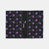 Gepersonaliseerde naam zwarte archery fleece deken (Voorkant (Horizontaal))