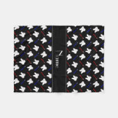 Gepersonaliseerde naam zwarte borstels en tandpatr fleece deken (Voorkant (Horizontaal))