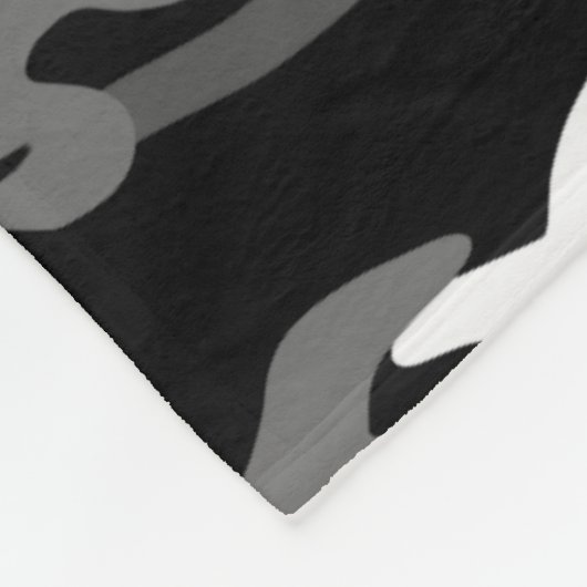 Gepersonaliseerde naam zwarte camouflage fleece deken (Hoek)