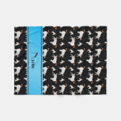 Gepersonaliseerde naam zwarte Engelse zetter Fleece Deken (Voorkant (Horizontaal))