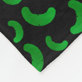 Gepersonaliseerde naam zwarte groene augurken fleece deken (Hoek)