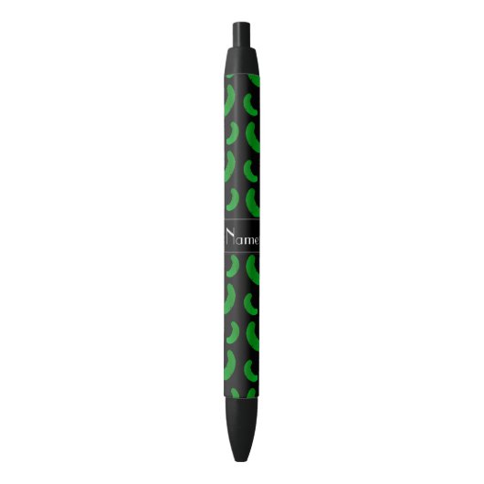Gepersonaliseerde naam zwarte groene augurken inkt pen (Voorkant Verticaal)