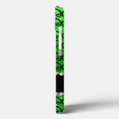 Gepersonaliseerde naam zwarte kalk groene glitterz Case-Mate iPhone case (Achterkant / Links)