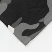 Gepersonaliseerde naam zwarte kamouflage zwarte st fleece deken (Hoek)