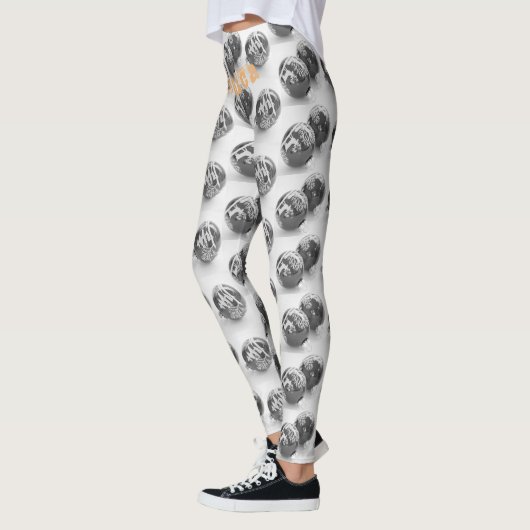 Gepersonaliseerde naam Zwarte Leggings (Links)