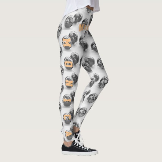 Gepersonaliseerde naam Zwarte Leggings (Rechts)