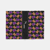 Gepersonaliseerde naam zwarte pindakaas jelly fleece deken (Voorkant (Horizontaal))