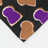 Gepersonaliseerde naam zwarte pindakaas jelly fleece deken (Hoek)