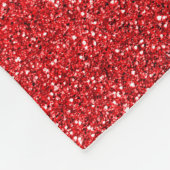 Gepersonaliseerde naam zwarte polka stippen rode g fleece deken (Hoek)