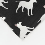 Gepersonaliseerde naam zwarte stierenbederfhonden fleece deken (Hoek)