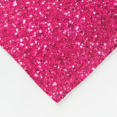 Gepersonaliseerde naam zwarte vouw roze glitter fleece deken (Hoek)