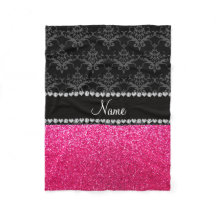 Gepersonaliseerde naam zwarte vouw roze glitter