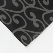 Gepersonaliseerde naam zwarte zeugen goudglitterbo fleece deken (Hoek)