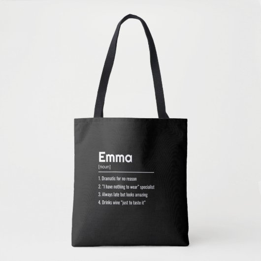 Gepersonaliseerde Naambetekenis Tote Bag (Voorkant)