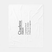 Gepersonaliseerde naamdefinitie Fleece Blanket (Voorkant)