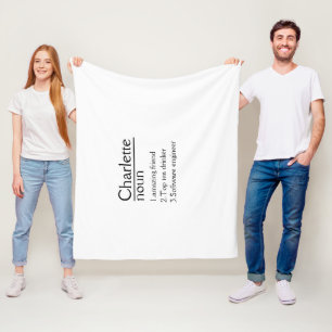Gepersonaliseerde naamdefinitie Fleece Blanket Deken