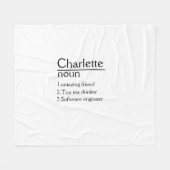 Gepersonaliseerde naamdefinitie Fleece Blanket Deken (Voorkant (Horizontaal))