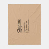 Gepersonaliseerde naamdefinitie Fleece Blanket Deken (Voorkant)