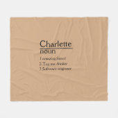 Gepersonaliseerde naamdefinitie Fleece Blanket Deken (Voorkant (Horizontaal))