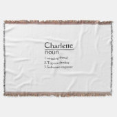 Gepersonaliseerde naamdefinitie gooi deken (Voorkant)