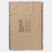 Gepersonaliseerde naamdefinitie gooi deken (Voorkant Verticaal)