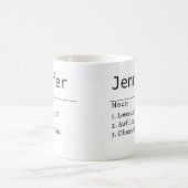 Gepersonaliseerde naamdefinitie Grijs Satijn Mok L (Center)