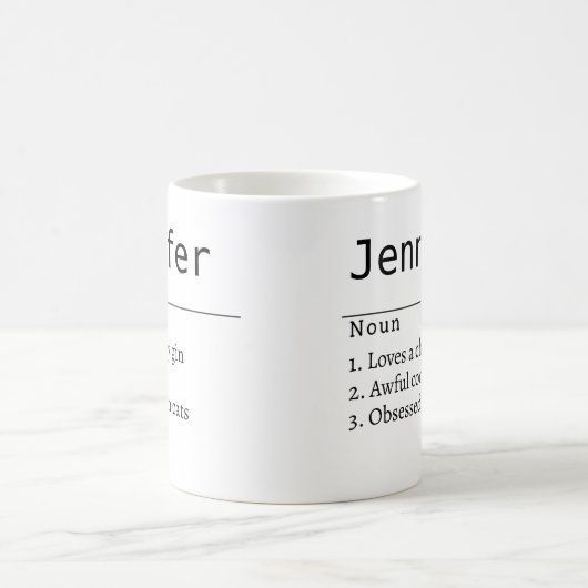 Gepersonaliseerde naamdefinitie Grijs Satijn Mok L (Center)