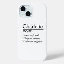 Gepersonaliseerde naamdefinitie iPhone 15 Hoesje