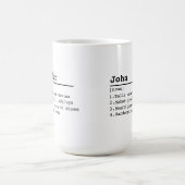 Gepersonaliseerde naamdefinitie Koffie Mok (Center)