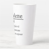 Gepersonaliseerde naamdefinitie Latte-Mok Latte Mok (Voorkant)